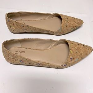 Cork Pointed Toe Flats